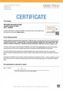 Сертификат соответствия OEKO-TEX компании Lonax в Москве Сертификат соответствия OEKO-TEX компании Lonax Москва