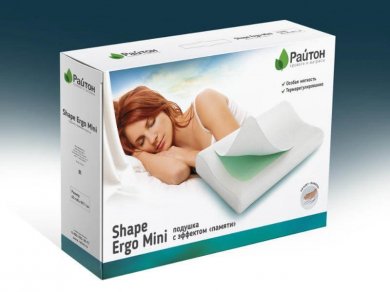 Подушка Райтон Shape Ergo Mini - 1 (изображение 1) Подушка Райтон Shape Ergo Mini - 1 (фотография, изображение 1)